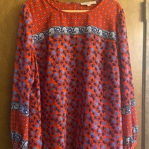Loft patterned blouse, size 18